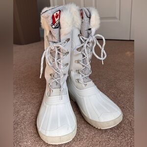 White Winter Pajar Boots